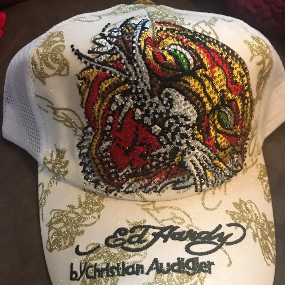 y2k ed hardy tiger hat